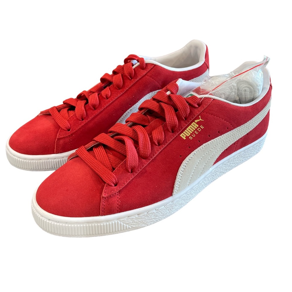 NEW PUMA Men's Suede Classic Red/White Sneaker NWOT Never Worn Sz 11